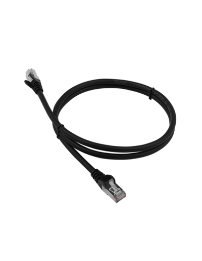 Патч-корд LANMASTER LSZH FTP кат.6, 2.0 м, черный