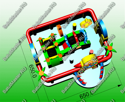 Коммерческий надувной батут "Племя Майя"