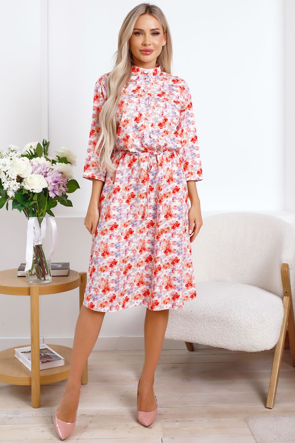 Платье Одиссея (красно-розовое) П15845-45М LT Collection