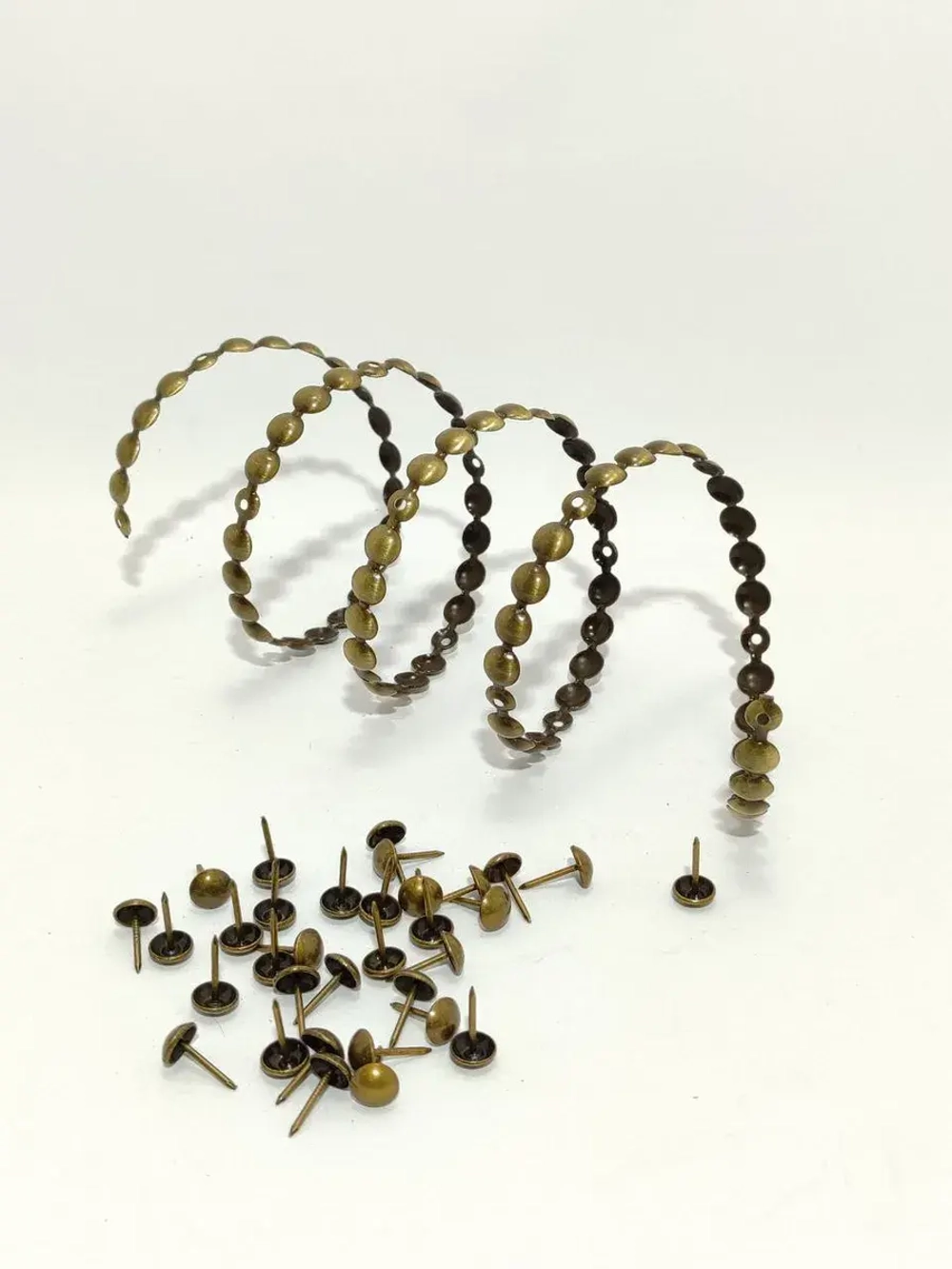 Молдинги для мебели "Античное золото" гвоздевая лента