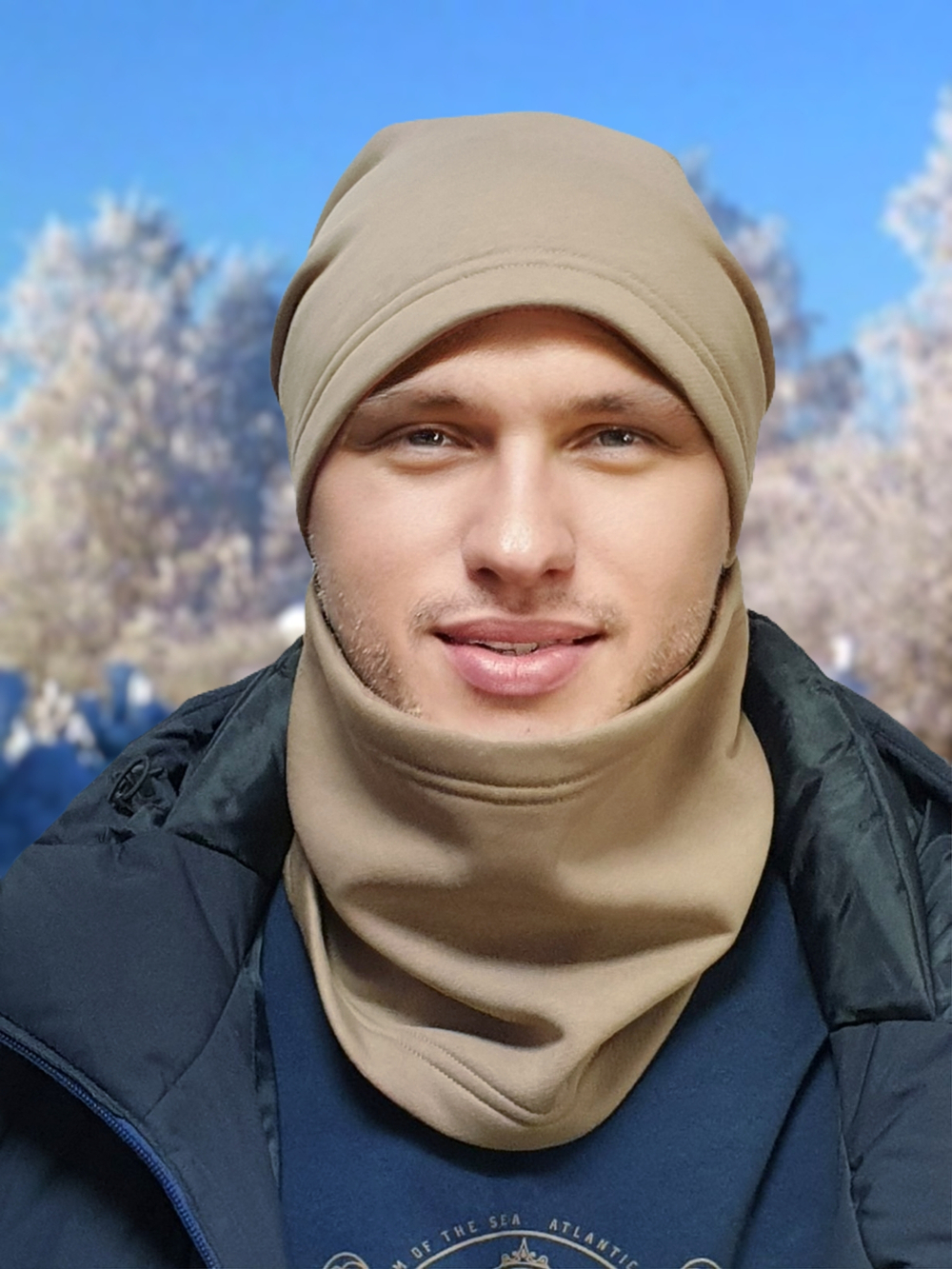 Шапка МИШЕЛЬ хлопковая утепленная