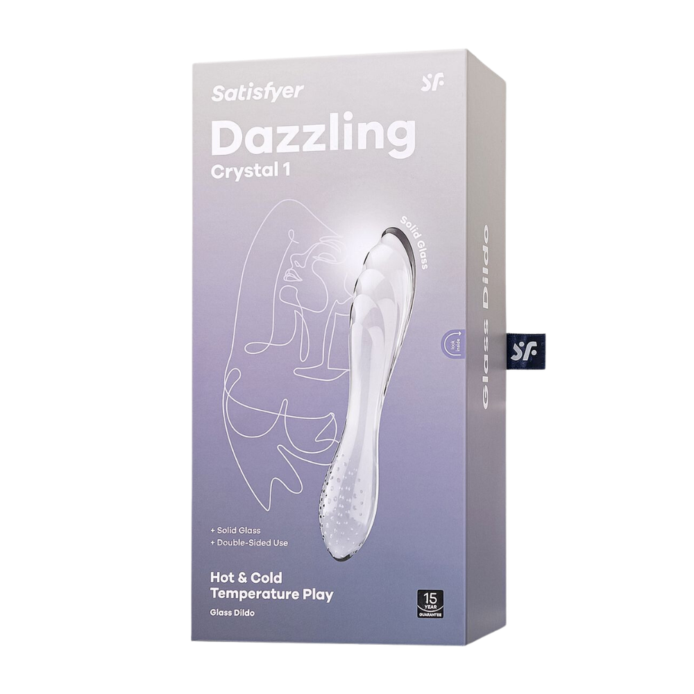 Фаллоимитатор из стекла с интенсивным рельефом Satisfyer Dazzling Crystal