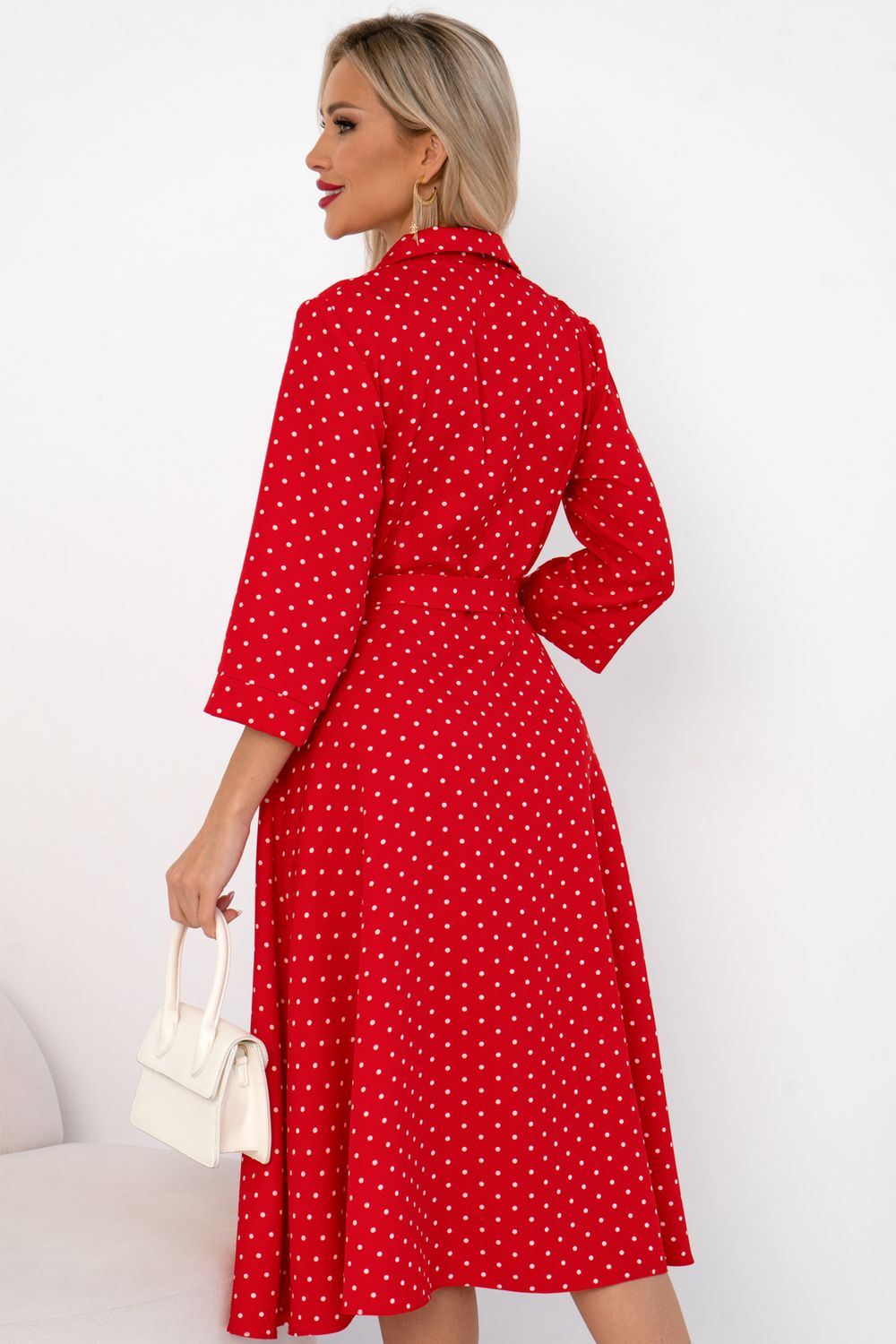 Платье Марта (красный/горох) Р11-1189/6 Nikol (Акция)