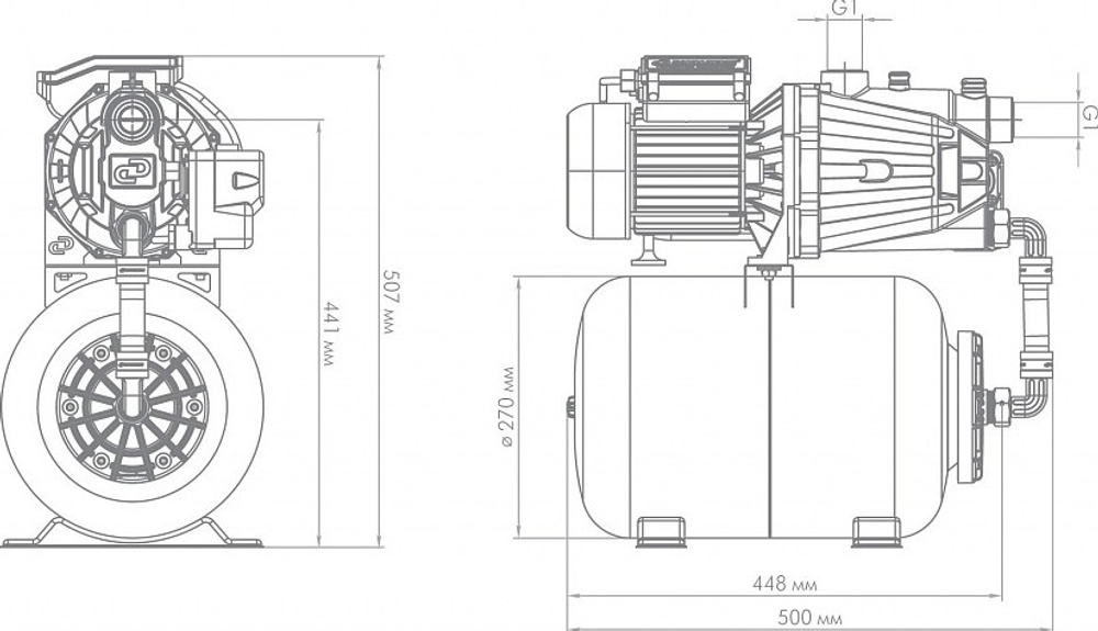 Установка для водоснабжения ДЖИЛЕКС ДЖАМБО 70/50 П24 (2.0) 3016