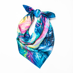 Шейный платок «Северное сияние Ван Гога», 70×70 см