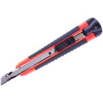 Нож канцелярский 9мм, Erich Krause Arrow, auto-lock, металл.направляющ, мяг.вставки, 2 зап.лезвия