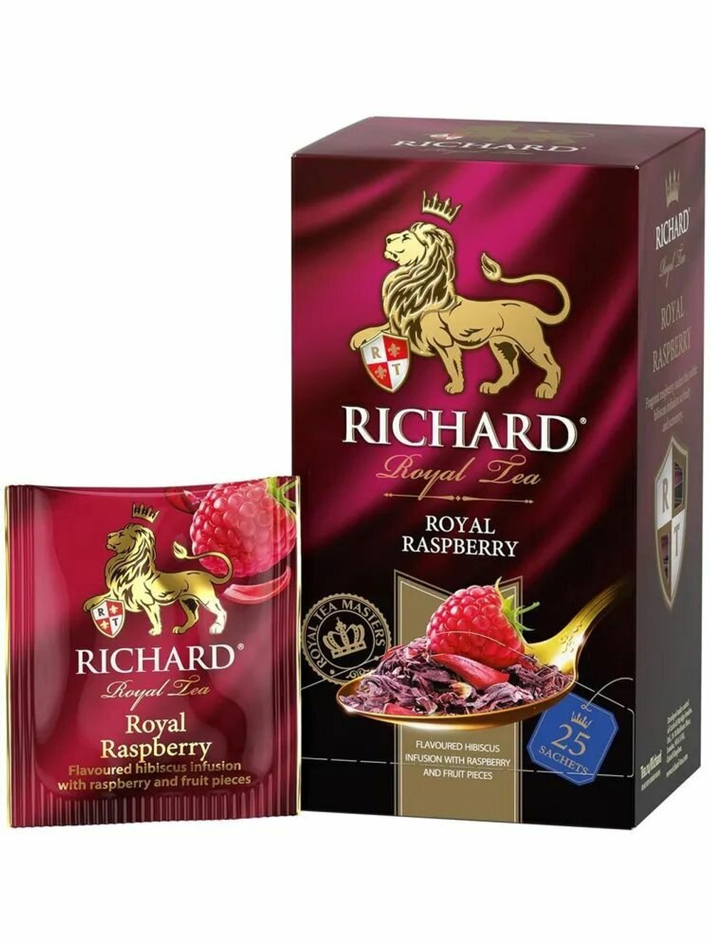 Чай в пакетиках фруктовый Richard Royal Raspberry с малиной и гибискусом 25 пакетиков