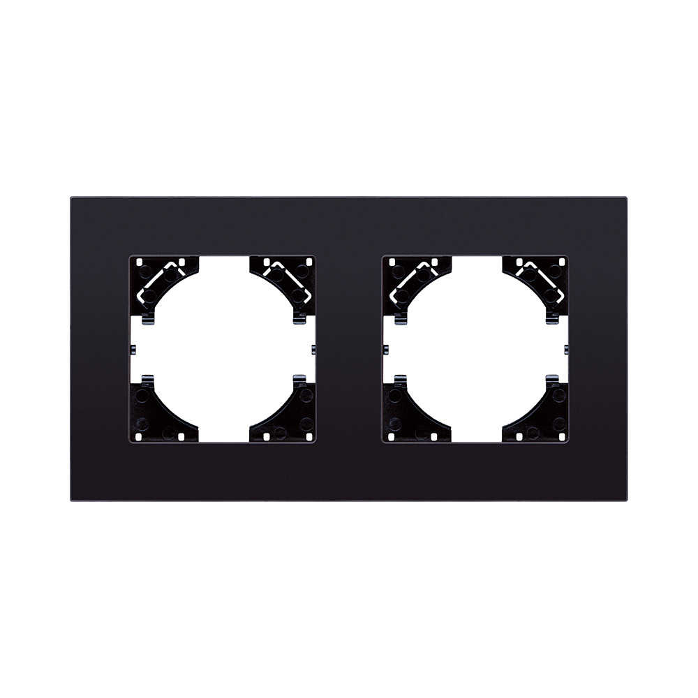 Рамка 2-постовая, стекло черный Kollinger Reflex MG RM2BK