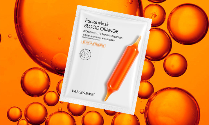 Маска для лица Images Blood Orange антивозрастная c экстрактом цитруса, тканевая, 25 мл