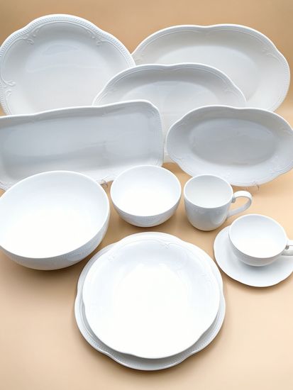 Блюдо овальное 25,5х17,5 см. набор 4 шт. "White Ornaments"