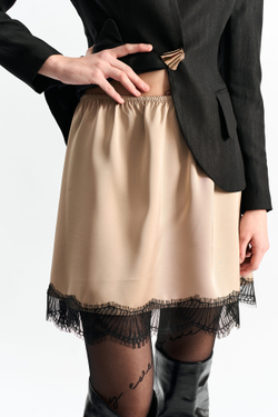 Мини-юбка с кружевом 1264 золото