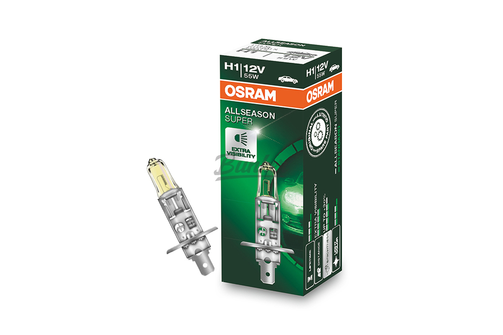 64150ALS Лампа H1 12V 55W P14,5s всесезонная +30% Osram, (шт.)