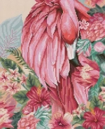 Алмазная мозаика на подрамнике KiKi «Розовый фламинго» 40*50, полная выкладка