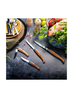 Нож филейный Opinel №10, нержавеющая сталь, рукоять оливковое дерево