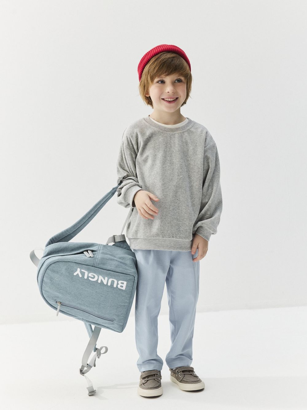 Свитшот велюровый "Серый меланж"