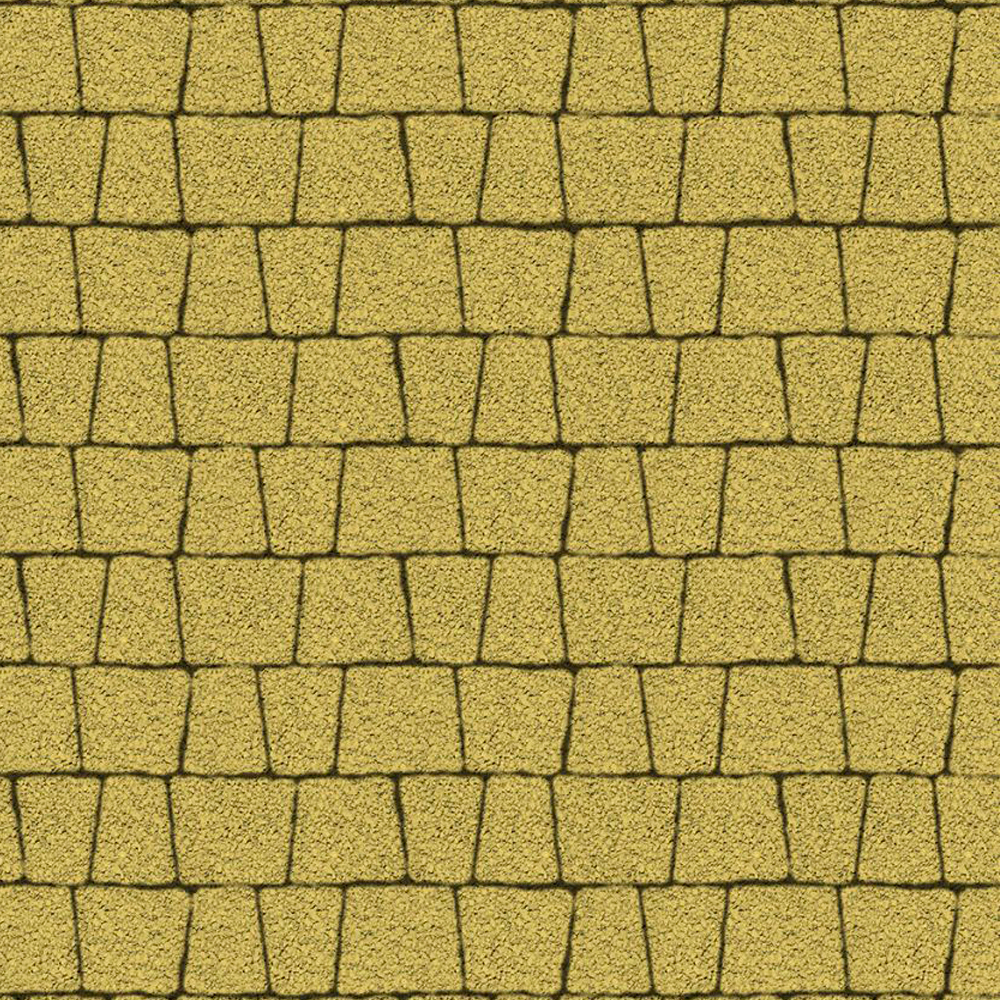 Тротуарная плитка АНТИК Б.3.А.6, комплект из 5 видов плит Гранит Желтый