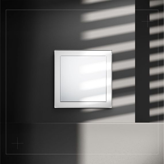 Выключатель с самовозвратом встраиваемый Voltum S70 одноклавишный 10А, (белый глянцевый) VLS010601