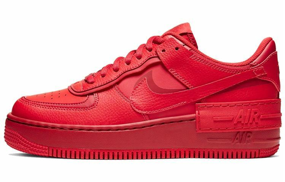 Кроссовки Nike Air Force 1 Shadow Triple-Red (Женская размерная сетка)