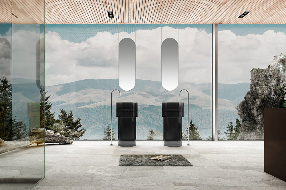 Раковина Abber Kristall 45 AT2701Onyx-H Черная