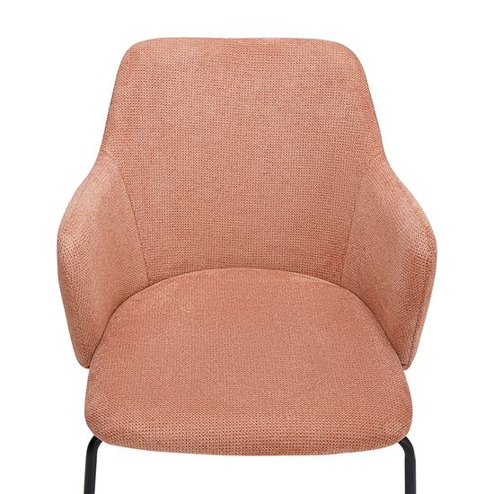 Стул dwight, фактурный шенилл, коралловый