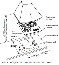 Газовая варочная панель GEFEST ПВГ 2100-01 К192