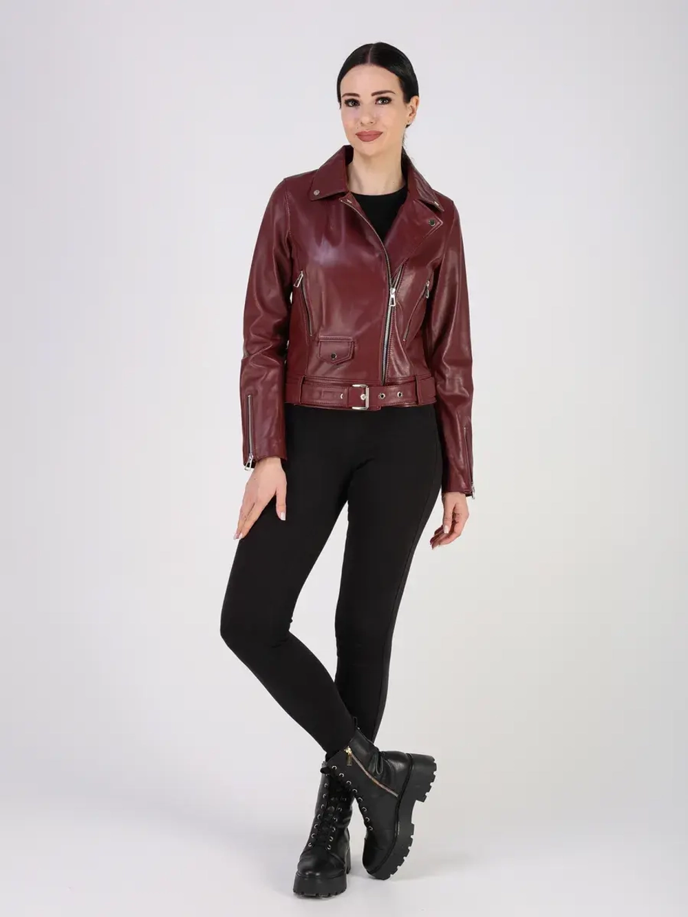 Кожаная куртка демисезонная косуха