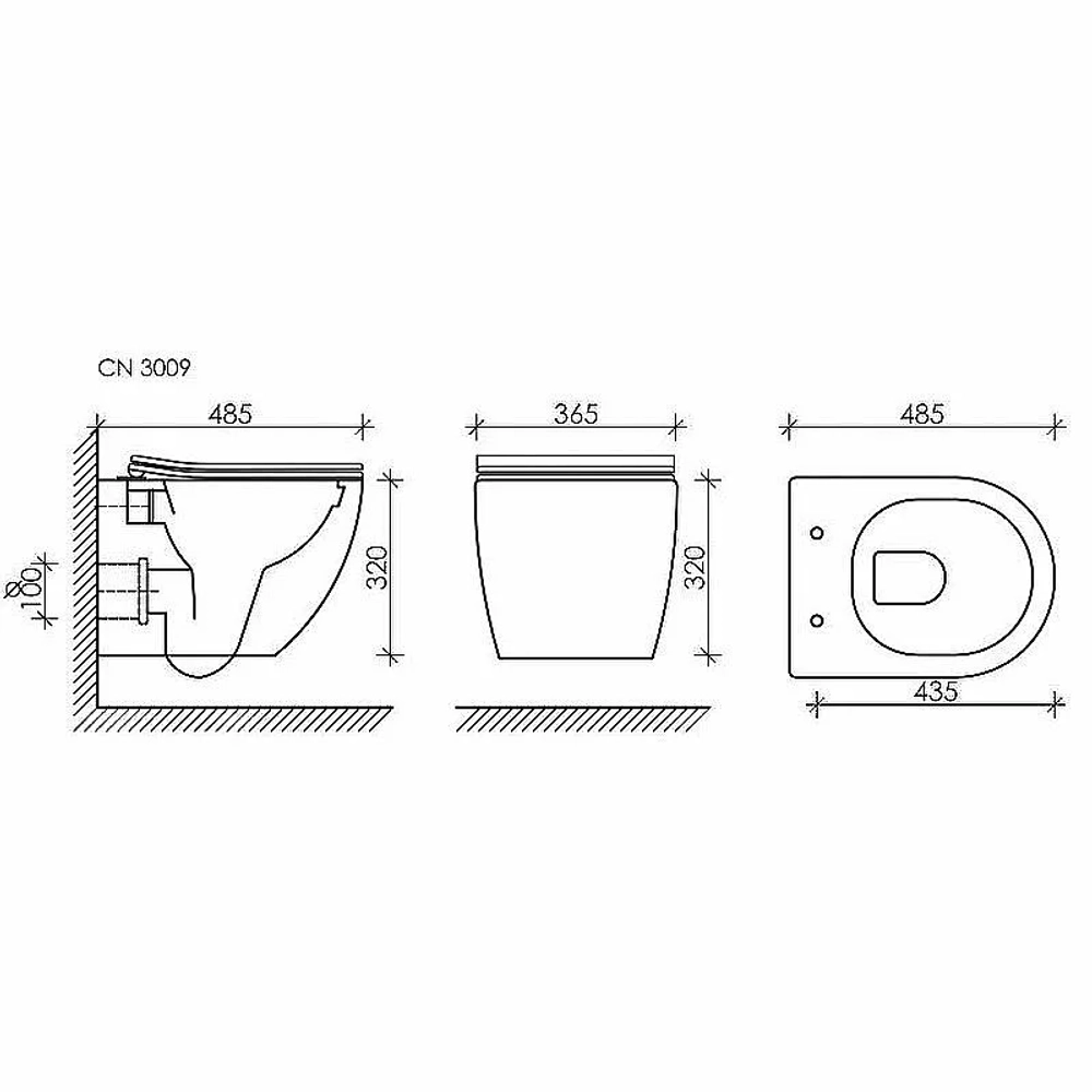 Унитаз подвесной Ceramica Nova Forma Rimless CN3009_1002W безободковый, с крышкой микролифт, с инсталляцией и белой кнопкой
