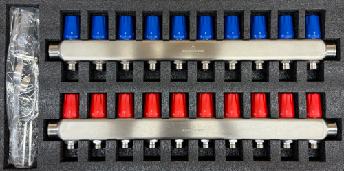 Коллекторная группа из нержавеющей стали (без  расходомеров и без евроконуса) 10 вых. Ecosystem