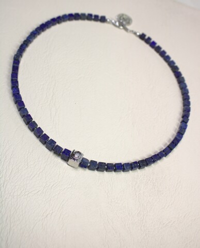 Чокер-колье женский из натурального лазурита «Лазурная линия»