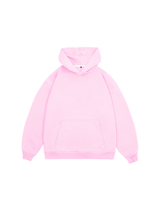 Худи оверсайз без начеса (розовый)