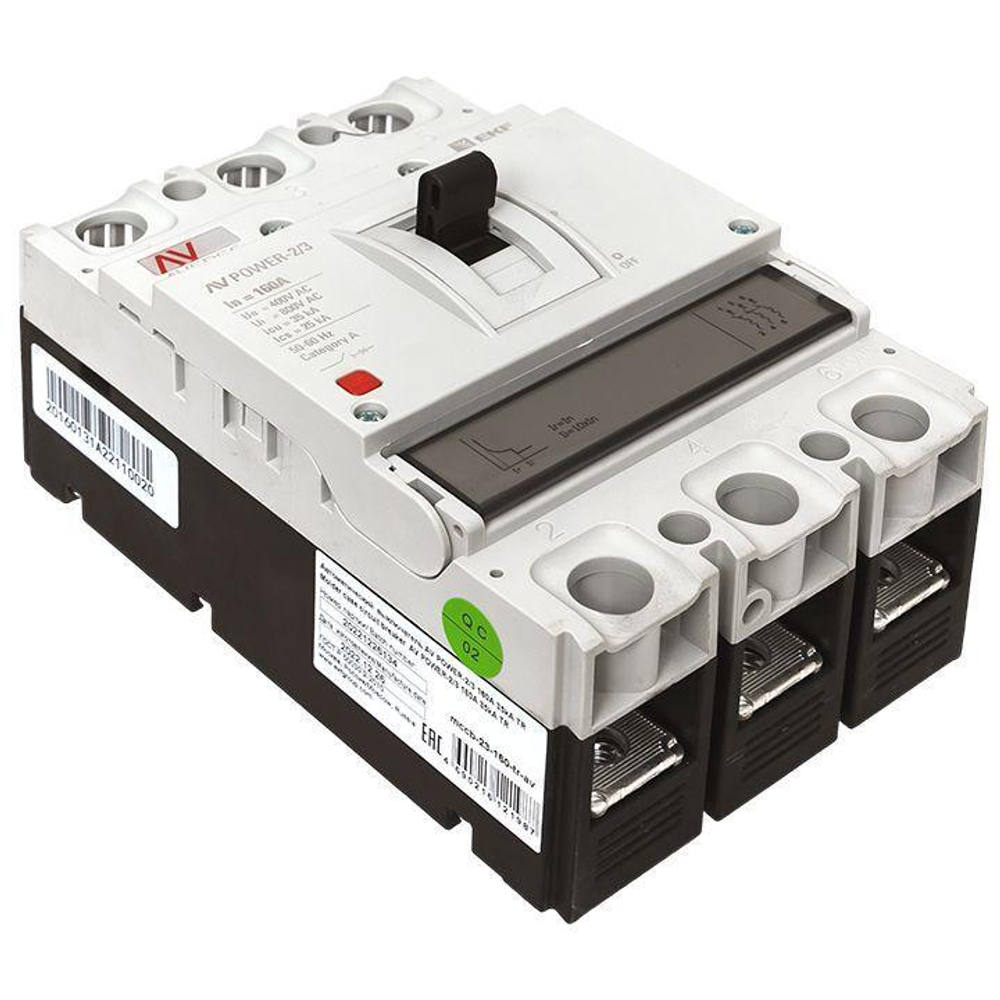 Выключатель автоматический 3п 160А 35кА AV POWER-2/3 TR AVERES EKF mccb-23-160-TR-av