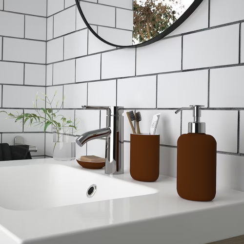 ЭКОЛН EKOLN Дозатор для мыла, 300 мл, коричневый