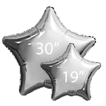 Фольгированный шар-звезда, металлик, серебро, 76 см