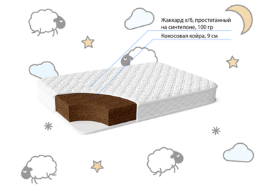 Беспружинный матрас Пегас детский