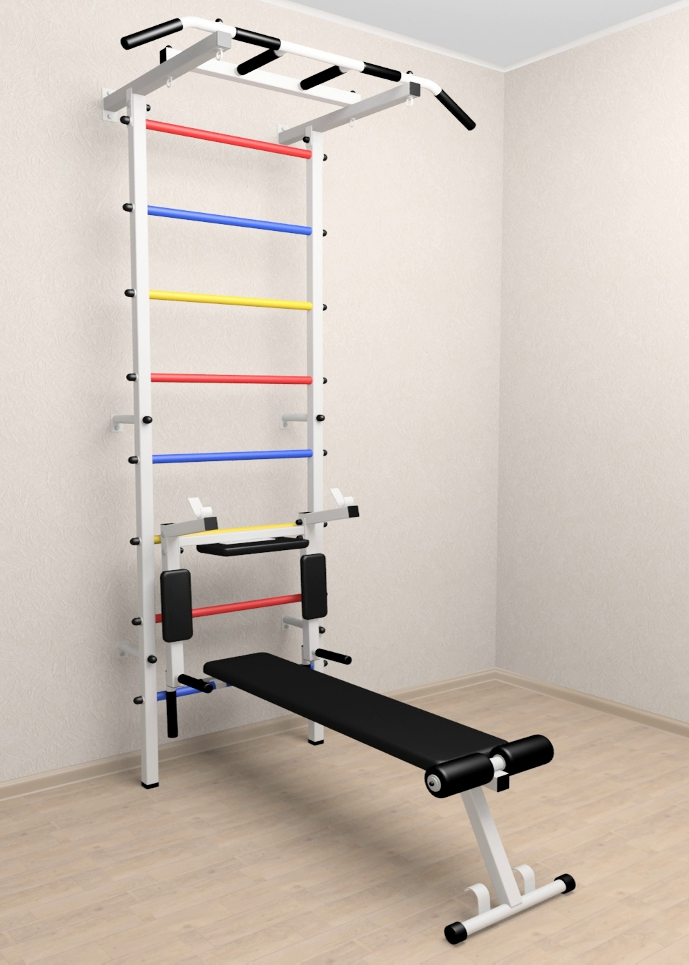 Шведская стенка Sv Pro 804 (Турник Pro/Брусья/стойка/Скамья)