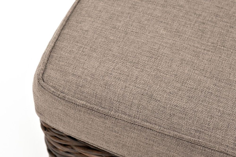 "Лунго" трансформирующийся диван из искусственного ротанга (гиацинт), цвет коричневый