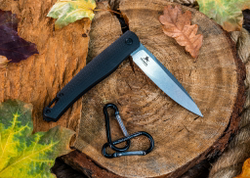 Нож складной Kizlyar Supreme HUSSAR VG-10 (Cryo) SW G10-BH (Stonewash, G10 Black Handle)