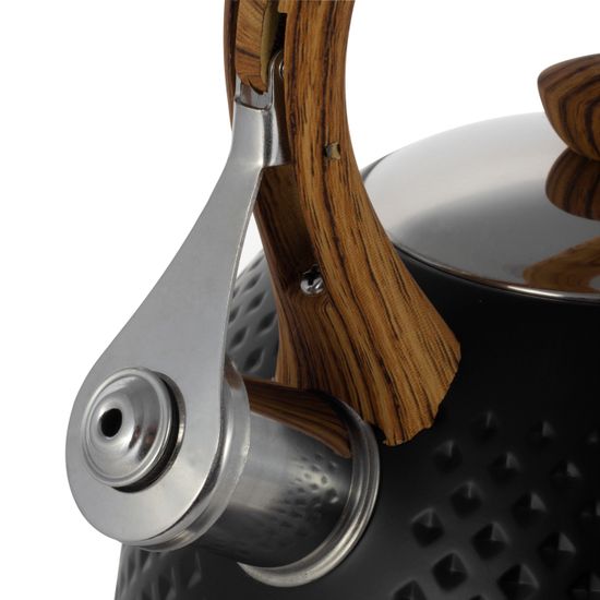 Чайник 2,7 л. из нержавеющей стали со свистком Kamille KM-1098 и ручкой "soft touch" под дерево