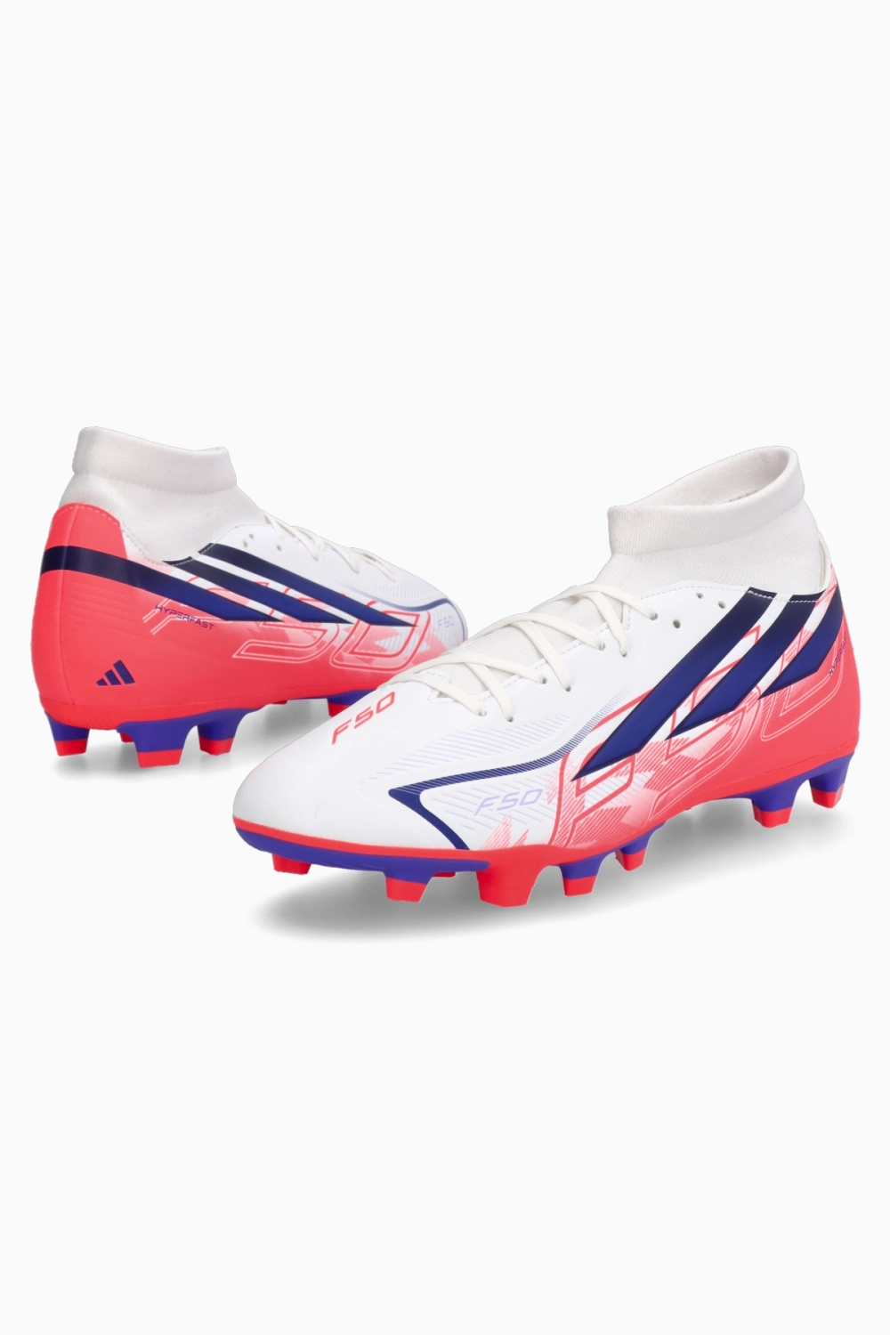 Бутсы adidas F50 Club Hyperfast Mid FG/MG - белый