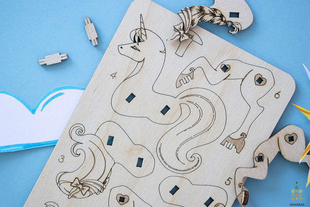 Набор миниатюрных моделей "Для девочек" (UNIWOOD) - Деревянный конструктор, 3D пазл, сборная модель