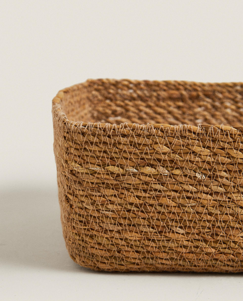 Zara Home Корзина из морской травы, цвет бежевый, 28 см
