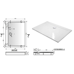 Эстет Каппа Душевой поддон 120x90