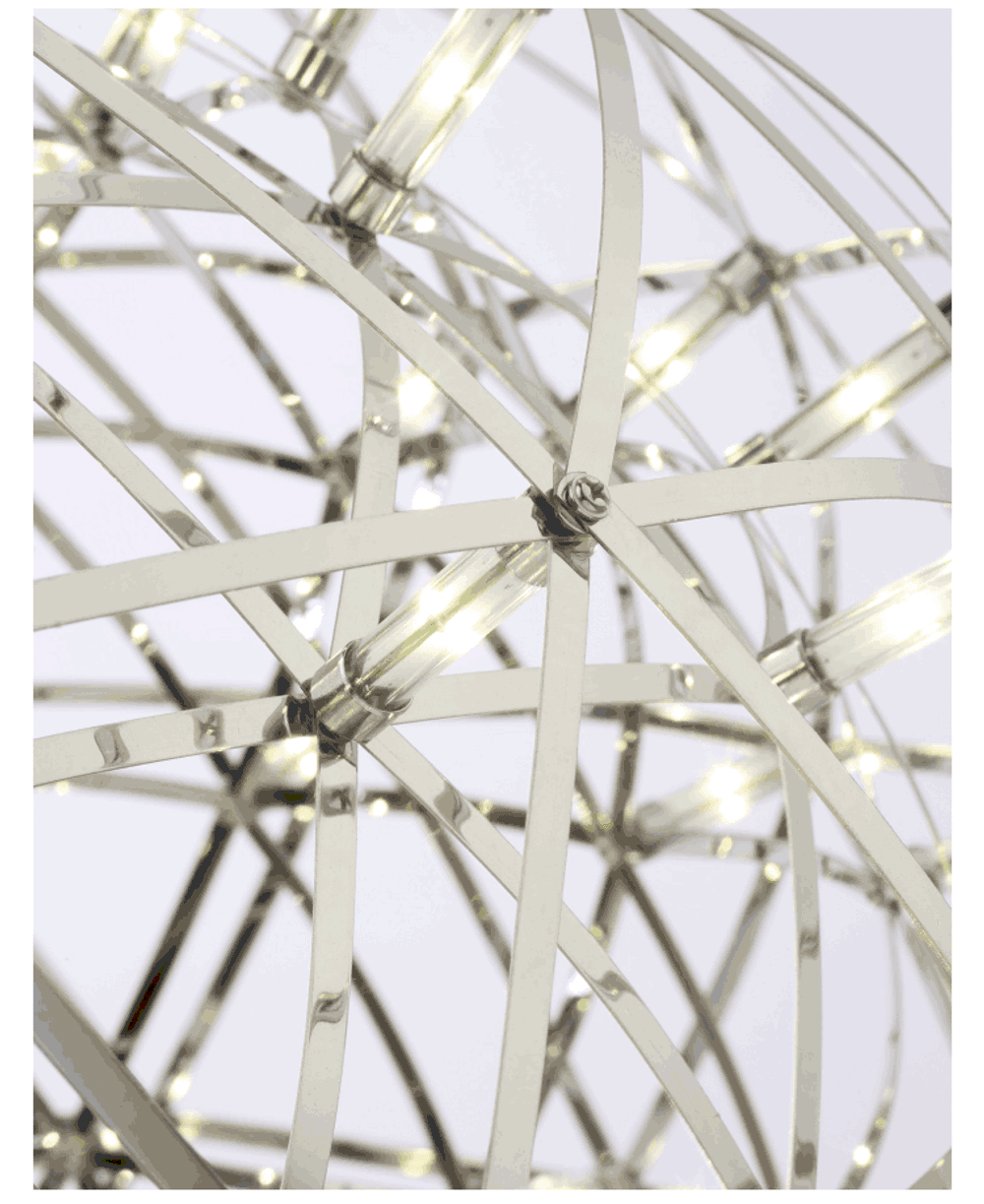 Подвесной дизайнерский светильник  Raimond by Moooi (серебряный, D 43 cm)