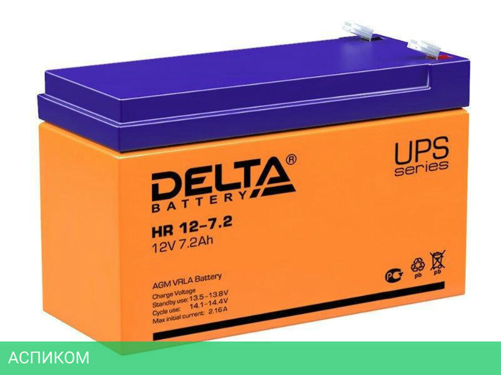 Аккумулятор для ИБП Delta HR 12-7.2