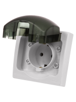 Розетка 2П+З скрытой установки IP54 16А серая "Вуокса" TDM SQ1803-0108