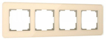 Рамка на 4 поста Elite (айвори, стекло)