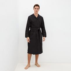 Гамлет (черный) М Мужской Халат с капюшоном