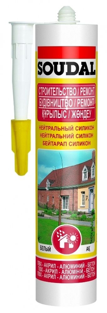 Герметик силикон. Soudal нейтральный бесцветн. 280мл  105883