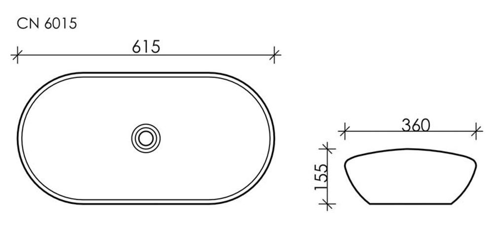 Раковина Ceramica Nova Element 62 см CN6015