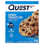 Quest Nutrition, Протеиновый батончик, овсянка и шоколадная крошка, 4 батончика по 60 г (2,12 унции)